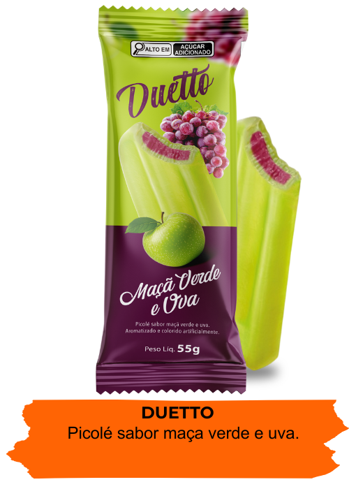 maçã verde com uva